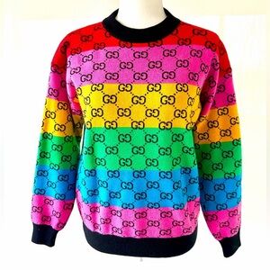 NWT Designer Multi Colour Sweater with Logo